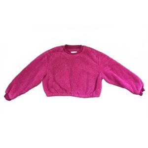 Apparis Pink Fuzzy Crop Sweater 💖 Cozy, Soft & So Cute!